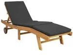 vidaXL Sonnenliege Braun und Dunkelgrau Polyester