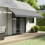 vidaXL Markisenvolant Anthrazit Gestreift 4,5 m