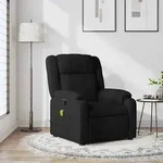 vidaXL Massage-Relaxsessel, schwarzer Stoff