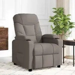 vidaXL Massagesessel Taupe Stoff