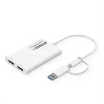 ROLINE Multi-DisplayLink Adapter USB Typ A+C - 2x DP, 4K Adapter, Terminatoren,