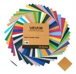 VEVOR Vinylfolie W&auml;rme&uuml;bertragung Transferfolie (304,8 x 304,8 mm) 50...
