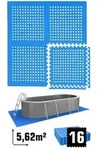 5,6 m2 Poolunterlage - 16 EVA Matten 62x62 - Unterlegmatten Set - Pool Unterlage
