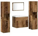 vidaXL Aufbewahrungsset Wandmontiert 4 pcs Holzwerkstoff