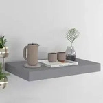 vidaXL Schweberegal Grau 40x23x3,8 cm MDF