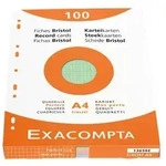 EXACOMPTA Karteikarten, DIN A4, kariert, farbig sortiert