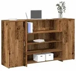 vidaXL Empfangstheke Altholz-Optik 180x50x103,5 cm Holzwerkstoff