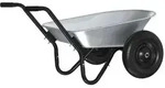 vidaXL Schubkarre Silber und Schwarz 124 x 73 x 65 cm Stahl