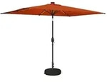 vidaXL Garten Sonnenschirm mit LED-Lichtern 200 x 300 cm Polyester