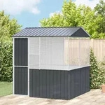 vidaXL Vogelk&auml;fig Anthrazit 215x78x200 cm Verzinkter Stahl