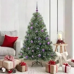 vidaXL K&uuml;nstlicher Weihnachtsbaum mit 150 LEDs Gr&uuml;n 150 cm PE und PVC