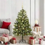 vidaXL K&uuml;nstlicher klappbarer Weihnachtsbaum mit Tannenzapfen 150 cm