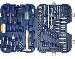 Steckschl&uuml;ssel-/Handwerkzeugkoffer 131-tlg.m.Ring-Maulschl&uuml;sseln TECWERK