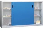 Schiebet&uuml;renschrank B2000xT400xH1200 mm 4 B&ouml;den verz. Mittelwand RAL...