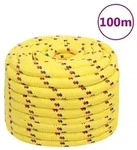 vidaXL Bootsseil Gelb 20 mm 100 m Polypropylen