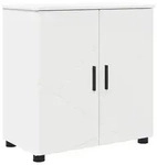 vidaXL Badezimmerschrank Wei&szlig; 61 x 35 x 64 cm Holzwerkstoff & Metall