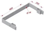 Hymer Wandhalter U-Form Stahl verzinkt L&auml;nge 400mm