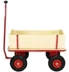 Beachtrekker Style Holz Bollerwagen Handwagen Natur