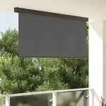 vidaXL Outdoor Rollo Gestreift Verstellbar Anthrazit 200 x 250 cm Stoff