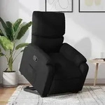 vidaXL Relaxsessel mit Aufstehhilfe Schwarz Stoff
