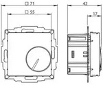 Eberle 547816254502 UTE 2800-L-RAL9010-G-55 Raumthermostat Unterputz Heizen 1St.