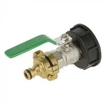 "Anschlusshahn f&uuml;r IBC-Container - mit Kunststoffadapter - Anschluss 3/4" -...