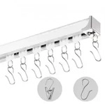 VEVOR Schiebe-Deckenvorhangschienensystem Set 1,8 m Raumteiler-Gardinenschiene