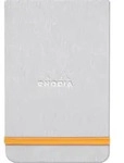 Rhodia Webnotepad 9x14 cm, 96 Bl liniert, mikroperforiert, 90g, Silber 194344C
