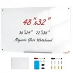 VEVOR Magnetisches Glas-Whiteboard, Wandtafel Trocken Abwischbare Tafel 120 x...