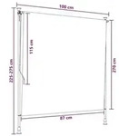 vidaXL Outdoor Rollo Anthrazit und Wei&szlig; 100 x 270 cm