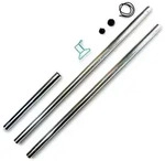 sunprotect 83203 Stahlmast-Set f&uuml;r Sonnensegel, 2-teilig, zerlegbar, H&ouml;he 2,5...