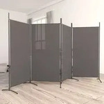 vidaXL 4-tlg. Paravent Anthrazit 346x180 cm Stoff