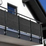 NYVI Polyrattan Balkon Sichtschutz Privafence - Balkonbespannung mit Metall&ouml;sen -
