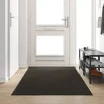vidaXL Fu&szlig;matte Waschbar Schwarz 120x300 cm