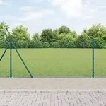 vidaXL Zaunpfosten-Set Set von 2 Gr&uuml;n Metall Langlebig