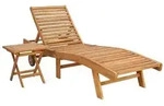 vidaXL Sonnenliege 2 pcs Braun Massivholz Teak