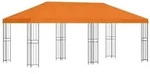 vidaXL Pavillon mit Seitenw&auml;nden 6 x 3 m Orange Polyester und Stahl