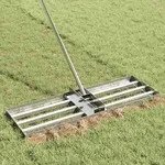 vidaXL Gartenrechen Silber 75 x 25 x 200 cm Edelstahl