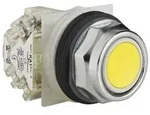 Schneider Electric 9001KR1YH13 Drucktaster, gelb o. Leuchtmelder Typ K, &Oslash;30, rund,