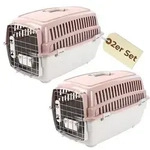 2x Transportbox IATA Flugbox Flugzeug Hundebox Hunde Transportbox Katze Gro&szlig;...