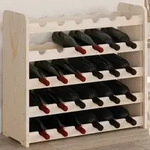 vidaXL Weinregal 67,5x25x60 cm Massivholz Kiefer
