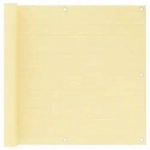 vidaXL Balkon-Sichtschutz Beige 90x500 cm HDPE
