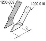 JBC Entl&ouml;tspitze Serie C120 f&uuml;r Dual-In-Line, C120009/6,0 mm, schr&auml;g, rechts