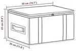 vidaXL Aufbewahrungsbox mit transparentem Oberfenster Grau Vliesstoff