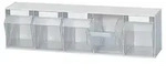 Klarsichtmagazin H164xB600xT134mm 5 x C Ku.wei&szlig; LOCKWEILER
