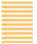 vidaXL Balkon-Sichtschutz Wei&szlig; und Gelb 120x400 cm Oxford-Gewebe