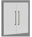 Vorbaut&uuml;ren Aveto 2OH Set Breite 760mm lichtgrau