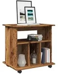 vidaXL Rollcontainer Altholz-Optik 60x45x60 cm Holzwerkstoff