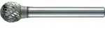 Fr&auml;sstift KUD D.6mm Kopf-L.5mm Schaft-D.3mm HM Verz.Kreuz TECWERK