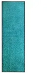 vidaXL Fu&szlig;matte Waschbar Cyan 60x180 cm
